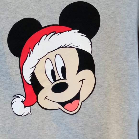 Disney Mickey Mouse Santa cropped sweatshirt Size M - Picture 3 of 4